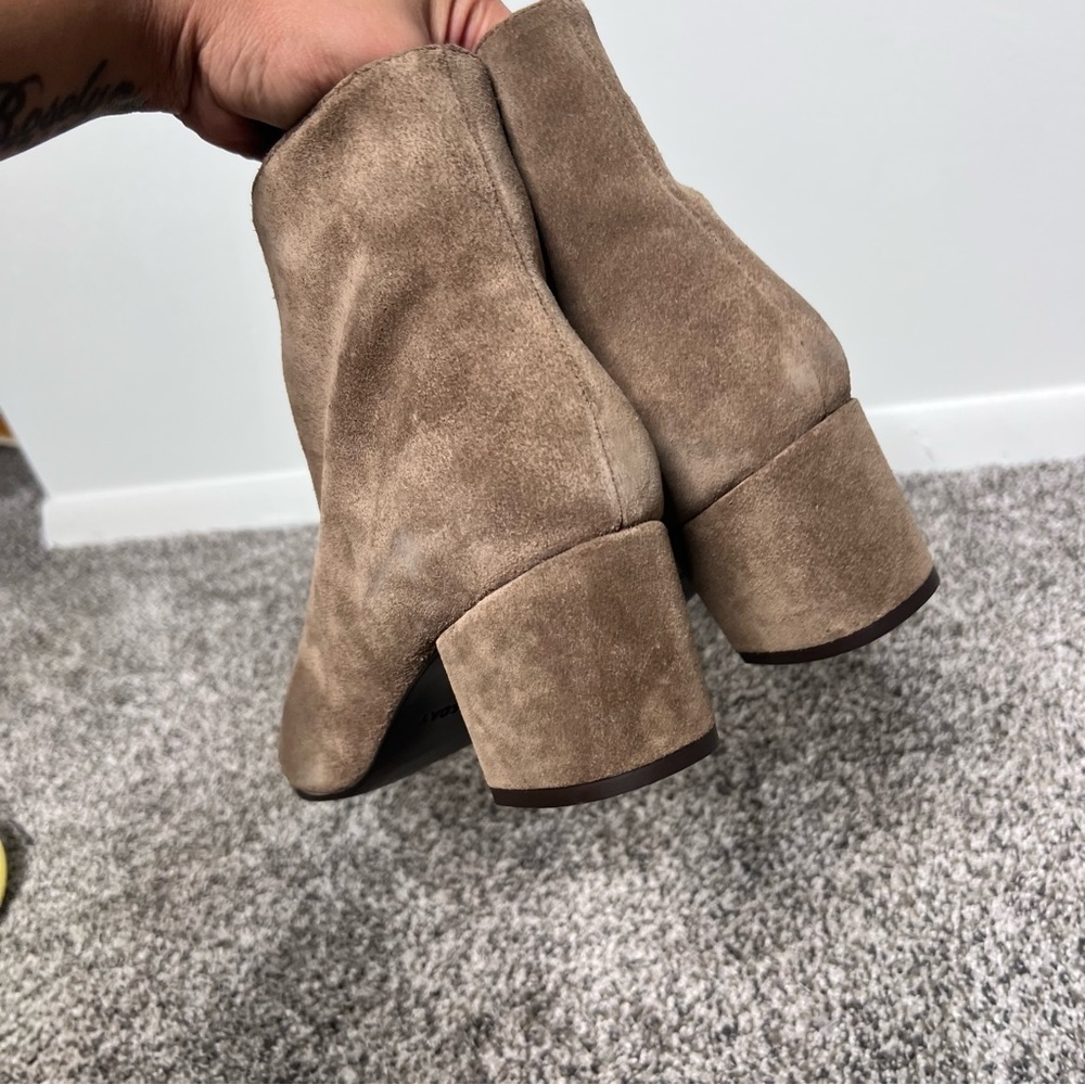 Thursday Everyone Block Heel Suede Ankle  Boots - Picture 7 of 8